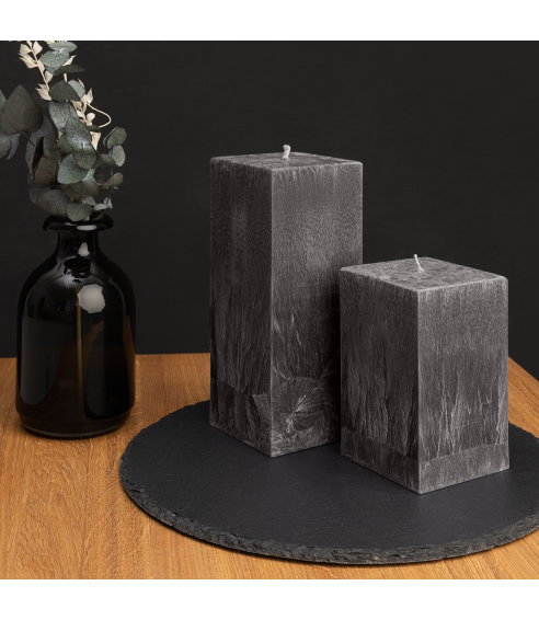Handmade square candle “Onyx”, 1 piece.. Candles