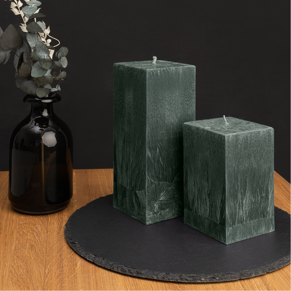 Handmade candle “Emerald”, 1 piece.