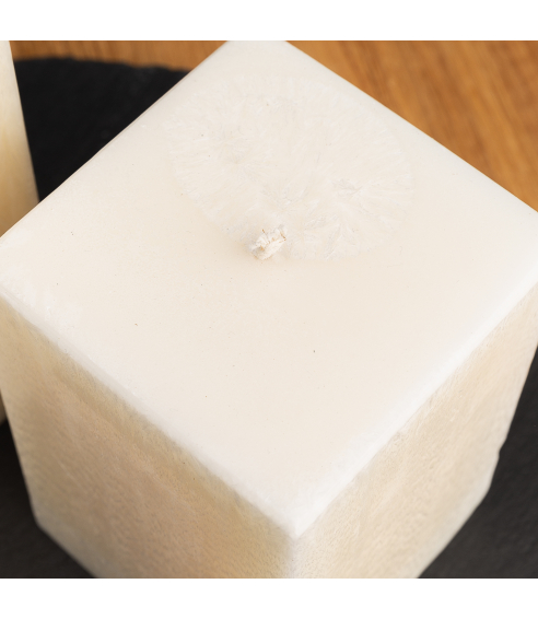 Handmade square candle “Frost”, 1 piece.. Candles