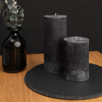 Handmade round candle “Onyx”, 1 piece