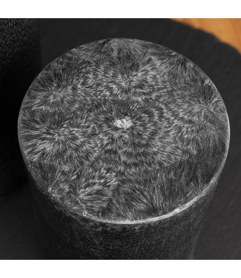 Handmade round candle “Onyx”, 1 piece. Candles
