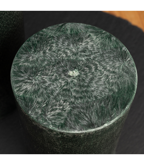 Handmade round candle “Emerald”, 1 piece.. Candles