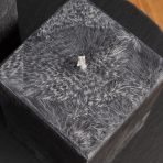 Handmade square candle “Onyx”, 1 piece.