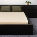 Jersey fitted sheet “Sand”. Fitted sheets 180x200, 90x200 cm, 140x200 cm, 160x200 cm, 180x200 cm, 200x220 cm. High-quality sand-colored fitted sheet that ensures comfort.