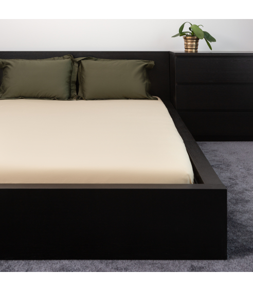 Jersey fitted sheet “Sand”. Fitted sheets 90x200