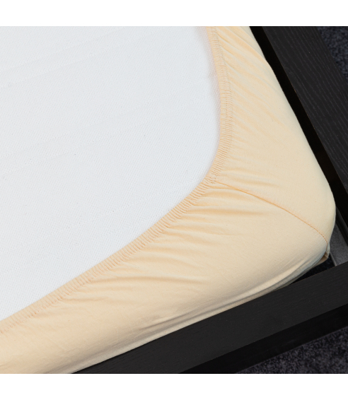 Jersey fitted sheet “Sand”. Fitted sheets 90x200