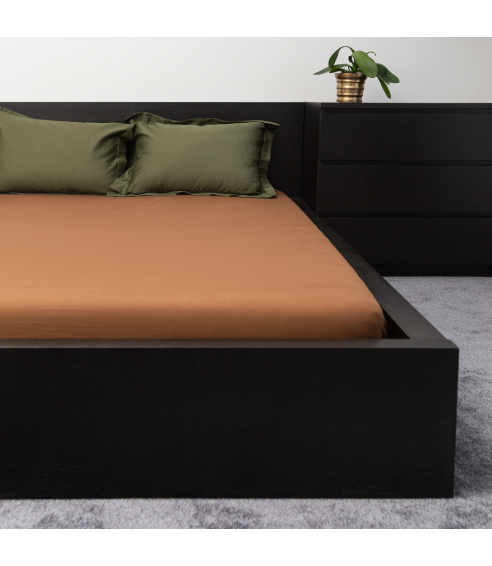 Jersey fitted sheet “Brown”. Fitted sheets 140x200