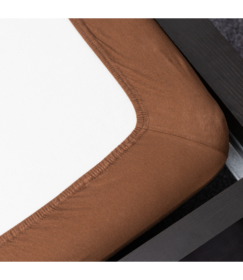 Jersey fitted sheet “Brown”. Fitted sheets 140x200