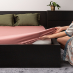 Satin Fitted Sheet „Ash rose“, 180x200 cm