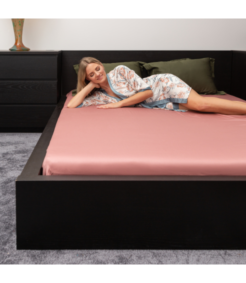 Satin Fitted Sheet „Ash rose“. Fittedsheets