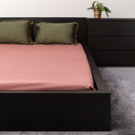 Satin Fitted Sheet „Ash rose“, 180x200 cm
