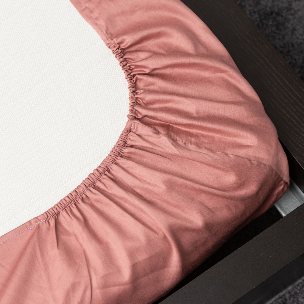 Satin Fitted Sheet „Ash rose“, 180x200 cm