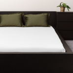 Satin fitted sheet "Classic White", 90x200 cm, 140x200 cm, 160x200 cm, 180x200 cm