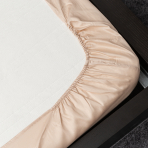 Satin fitted sheet "Classic coffee", 80x200 cm, 90x200 cm, 120x200 cm, 140x200 cm, 160x200 cm, 180x200 cm