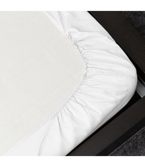 Satin fitted sheet "Classic White". Fittedsheets