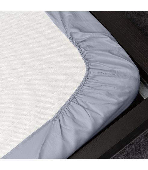 Satin fitted sheet "Classic Grey". Fittedsheets
