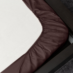 Satin Fitted Sheet „Chocolate“, 90x200 cm, 140x200 cm, 160x200 cm, 180x200 cm