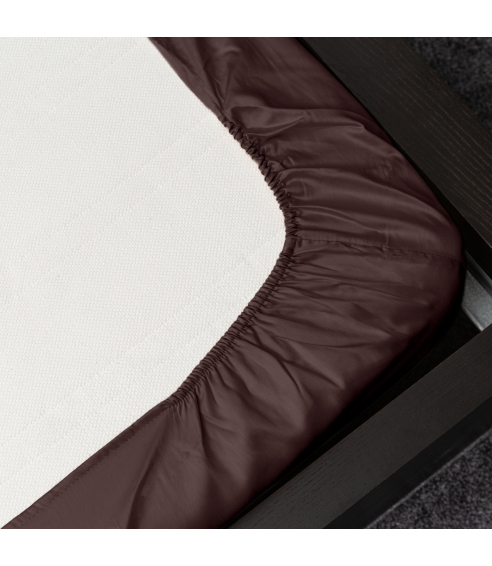 Satin Fitted Sheet „Chocolate“. Fittedsheets