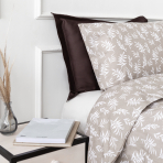 Bedding Set „Branch“. Cotton bedding sets, 140x200 cm. Elegant bedding set with white flowers