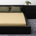 Cotton Fitted Sheet „Ivory“. Fitted sheets 160x200, 140x200 cm, 160x200 cm, 180x200 cm. Soft and comfortable fitted sheet in light shade