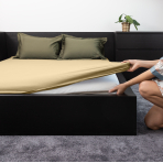 Cotton Fitted Sheet „Ivory“. Fitted sheets 160x200, 140x200 cm, 160x200 cm, 180x200 cm. Light fitted sheet with elastic, ideal for any interior