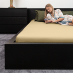 Cotton Fitted Sheet „Ivory“. Fitted sheets 160x200, 140x200 cm, 160x200 cm, 180x200 cm. Classic light fitted sheet with elastic, easy to match