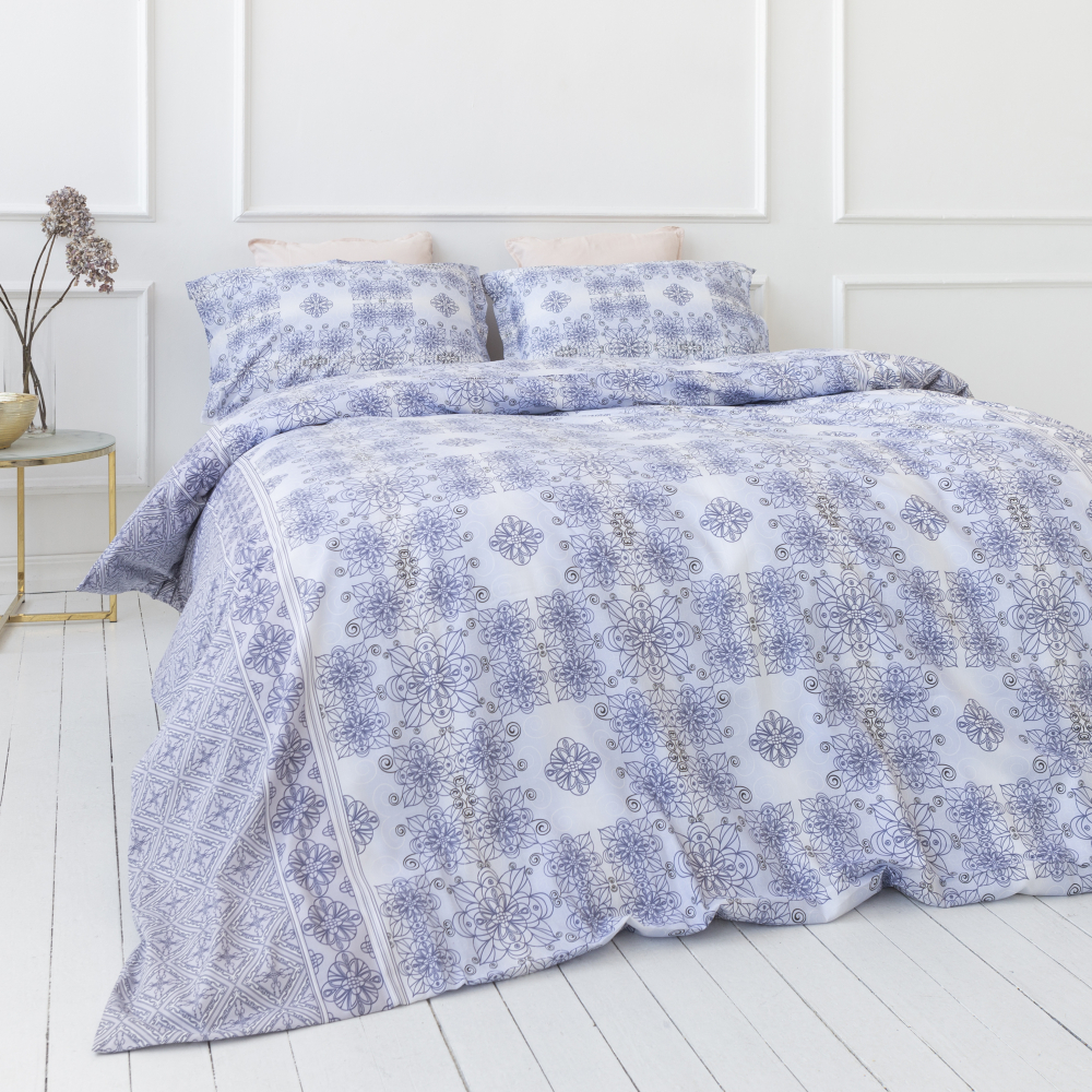 Premium Sateen Bedding Set „Mosaica“. Patterned bedding sets, 160x200 cm