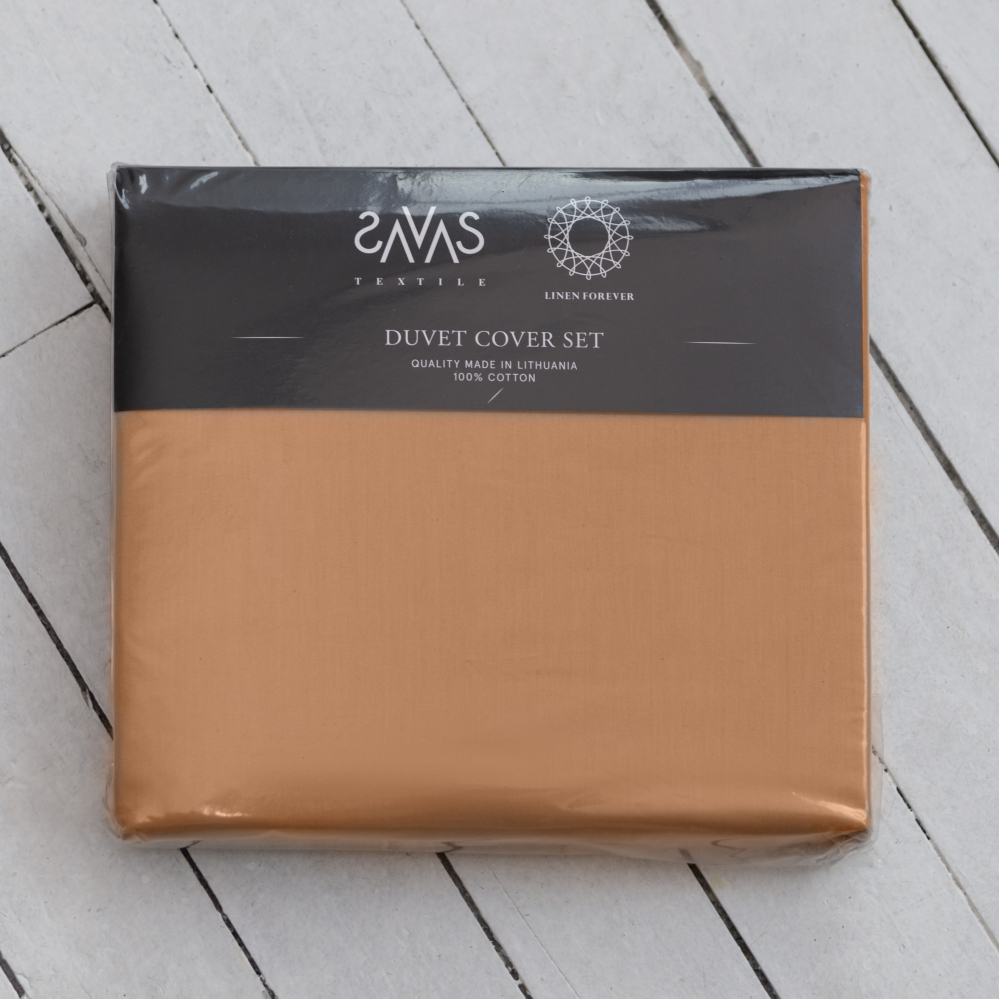 Beddgin Set „Classic orange“. Orange bedding sets, 140x200 cm