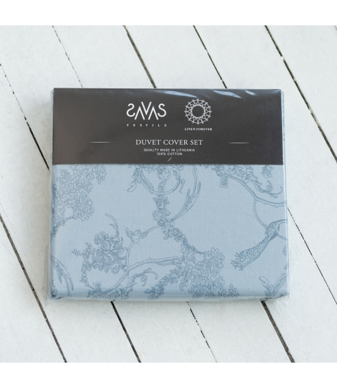 Bedding Set „Toile de Jouy blue“. Cotton bedding sets