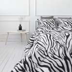Bedding Set „Zebra“. Bedding sets 135x200, 140x200 cm, 200x220 cm. Modern bedding set with minimalist black line design.