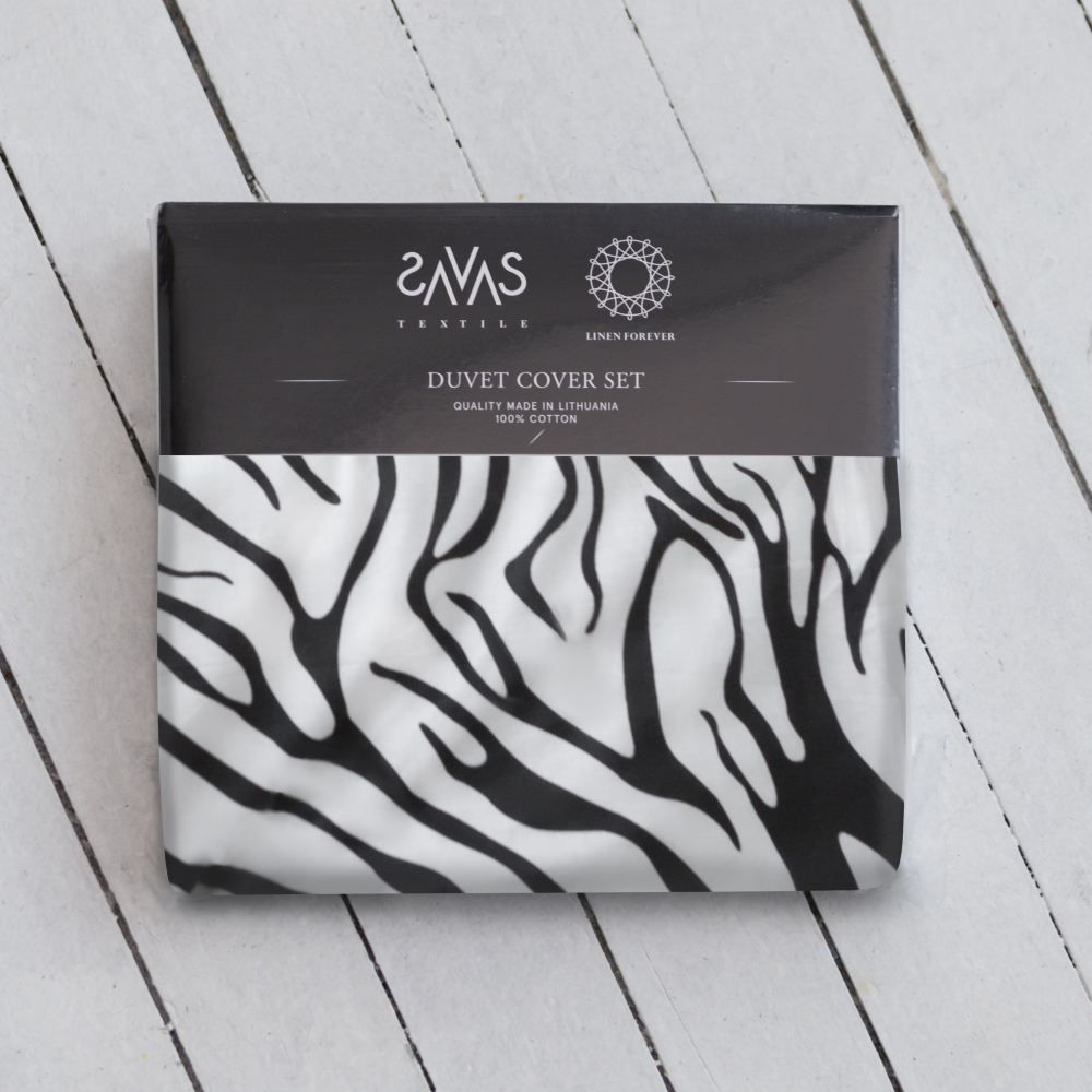 Bedding Set „Zebra“. Bedding sets 135x200, 140x200 cm, 200x220 cm. Contemporary bedding with a graphic stripe motif.
