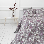 Premium Sateen Bedding Set „Burgundy“. Patterned bedding sets, 160x200 cm