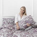 Premium Sateen Bedding Set „Burgundy“. Patterned bedding sets, 160x200 cm