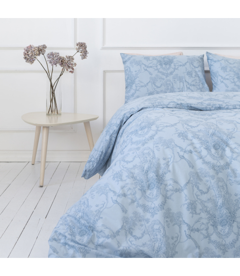 Bedding Set „Toile de Jouy blue“. Cotton bedding sets