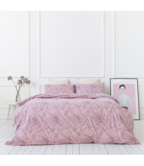 Bedding Set „Toile de Jouy red“. Cotton bedding sets