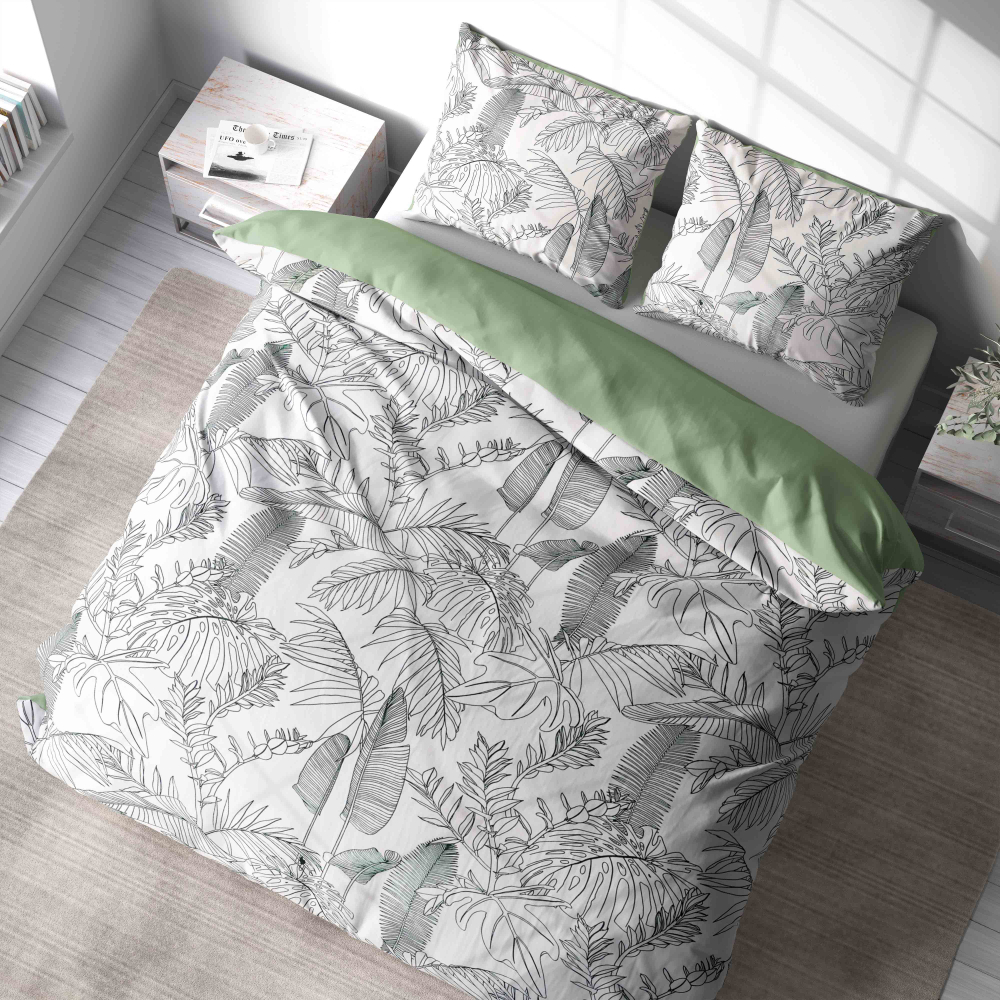 Bedding Set „Frond“. Bedding sets 200x200, 140x200 cm, 150x200 cm, 160x200 cm, 180x200 cm, 200x200 cm, 200x220 cm