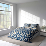 Bedding Set „Chamomile“, 140x200 cm, 150x200 cm, 160x200 cm, 180x200 cm, 200x200 cm, 200x220 cm. Floral bedding with white and yellow chamomiles