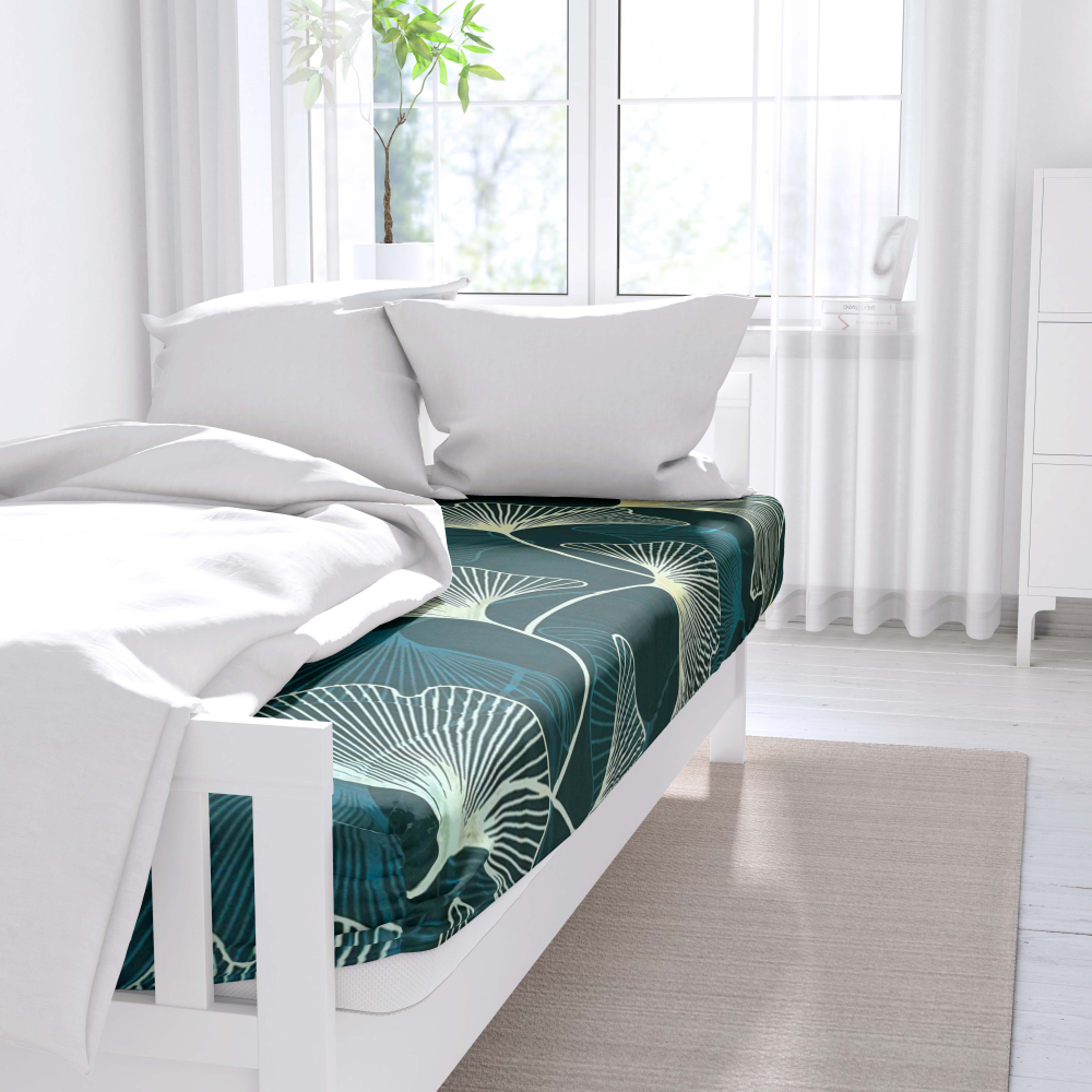 Bed Sheet „Ginko“, 150x220 cm, 180x220 cm, 200x230 cm