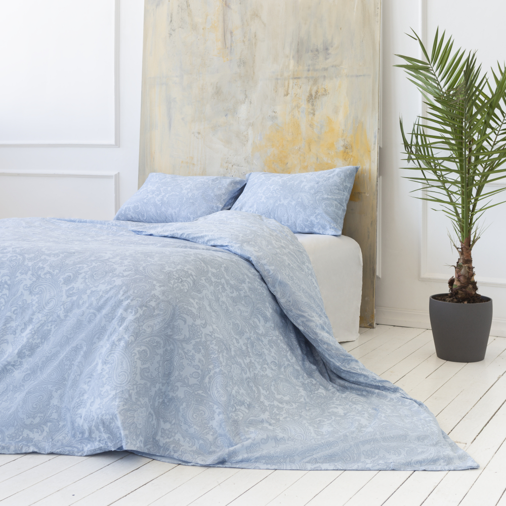 Premium Sateen Bedding Set „Ocean“. Satin bedding sets, 160x200 cm, 200x200 cm