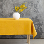 Tablecloth „Linen yellow“. Linen tablecloths, 140x140 cm, 140x300 cm