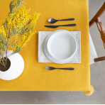Tablecloth „Linen yellow“. Linen tablecloths, 140x140 cm, 140x300 cm