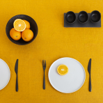 Tablecloth „Linen yellow“. Linen tablecloths, 140x140 cm, 140x300 cm