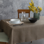 Tablecloth „Linen brown“. Linen tablecloths, 140x140 cm, 140x300 cm