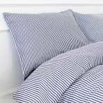 Bedding Set „Blue stripes“. Blue bedding sets, 140x200 cm, 160x200 cm, 200x200 cm. Classic striped bedding design