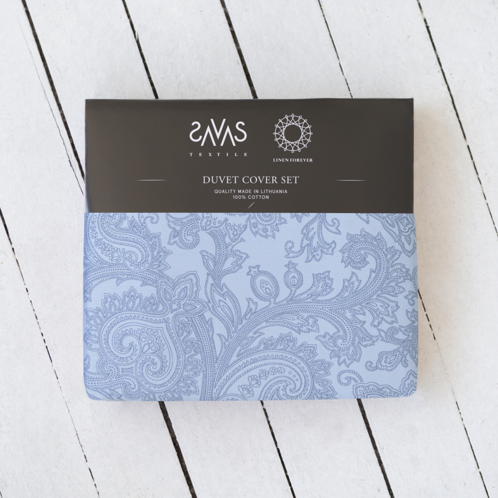 Premium Sateen Bedding Set „Ocean“. Satin bedding sets, 160x200 cm, 200x200 cm