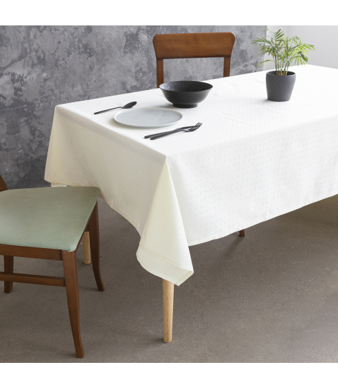 Tablecloth „Creamy square“. Cotton tablecloths