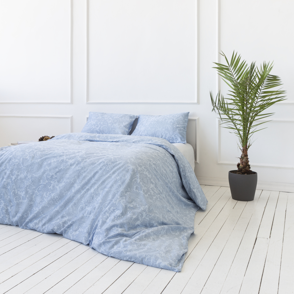 Premium Sateen Bedding Set „Ocean“. Satin bedding sets, 160x200 cm, 200x200 cm