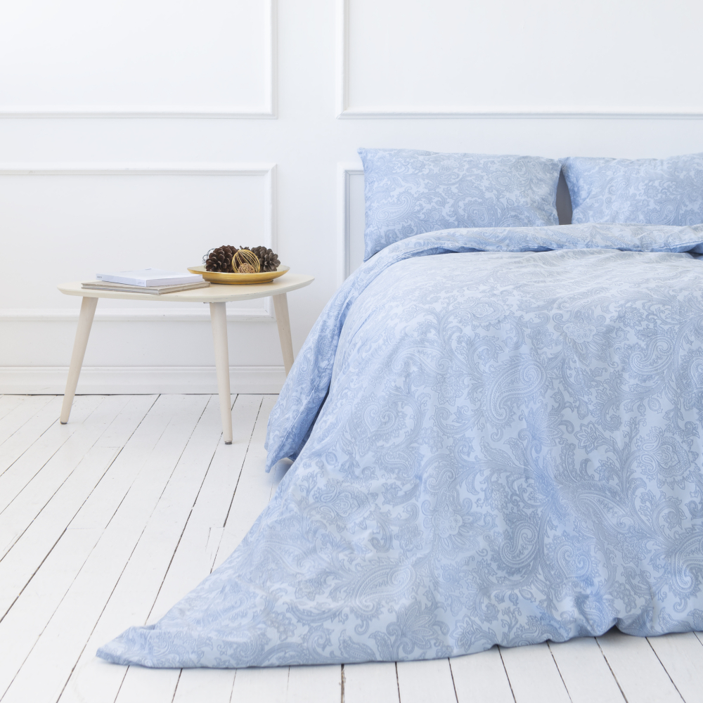 Premium Sateen Bedding Set „Ocean“. Satin bedding sets, 160x200 cm, 200x200 cm