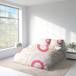 Premium Sateen Bedding Set „Circles“. Bedding sets 155x200, 140x200 cm, 150x200 cm, 160x200 cm