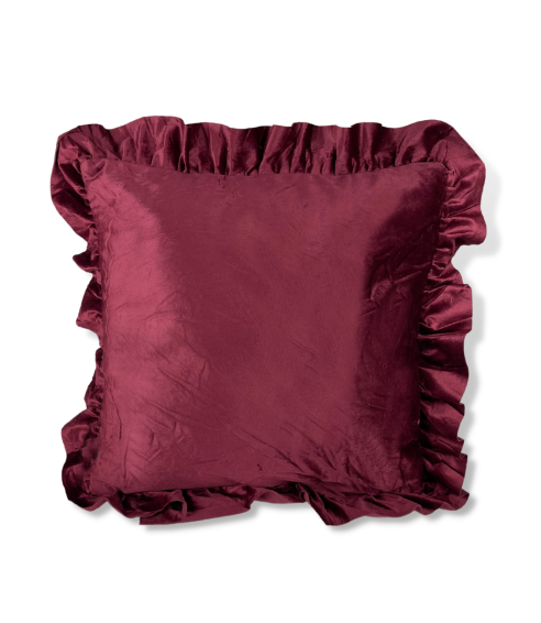 Decorative pillow cover “Red Ruffle” – 1 piece.. Decorative pillow covers